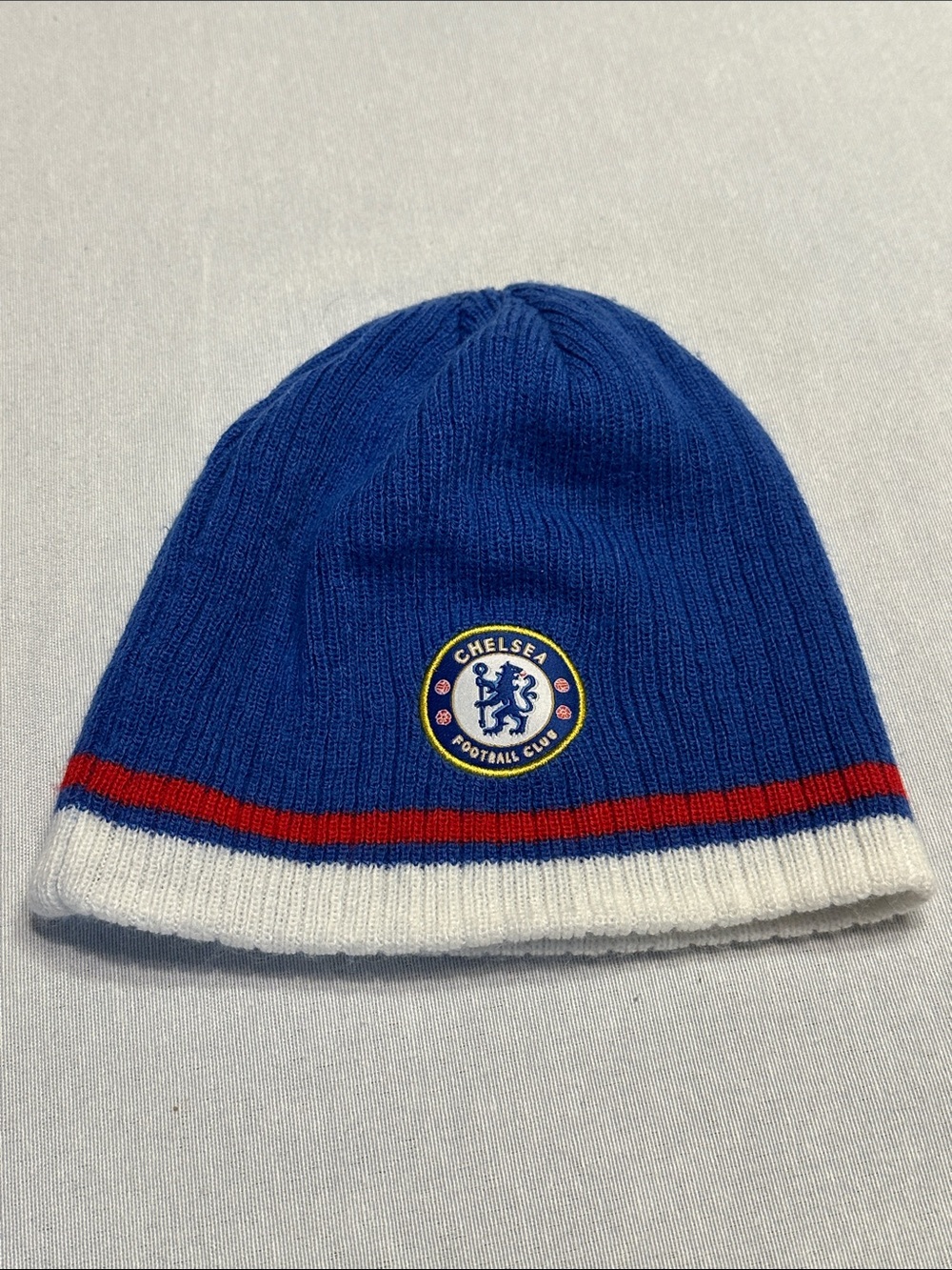 Blue Knit Beanie Hat